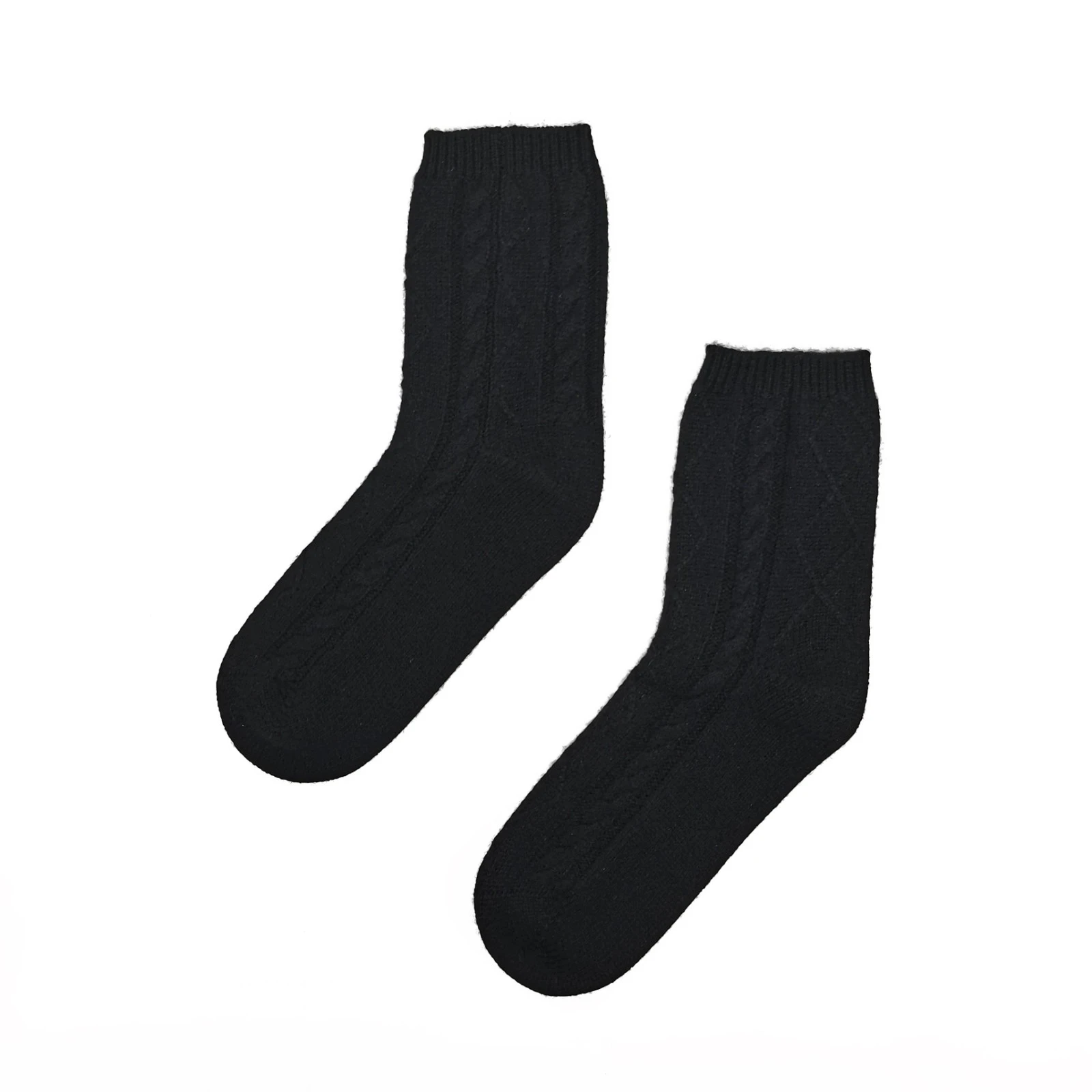 product-1600-1600 Cable Knitted 100% Cashmere Socks Women Winter Warm Soft Cashmere Socks (2)